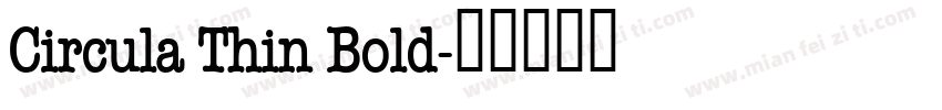 Circula Thin Bold字体转换